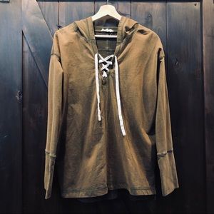 EUC Entro Lace Up Hoodie